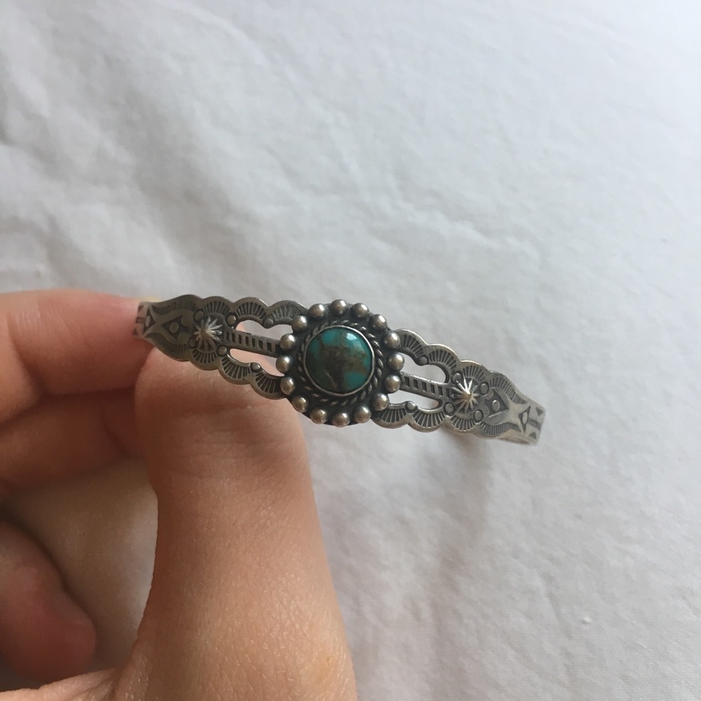 Vintage Silver Turquoise Cuff Bracelet